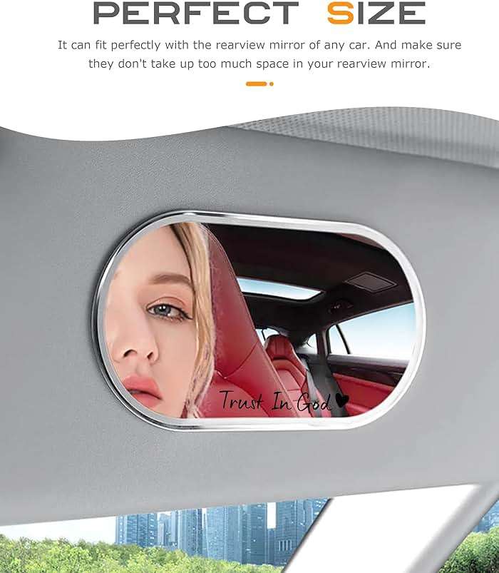 SCUARI 4PCS Car Stickers,Cars Decals,Car Accessories Trust in God Rearview Mirror Sticker,Auto Stickers and Decals,Auto Decals for Women,Trust in God Mirror Decoration,Fits Most Vehicles (Black) - Image 4