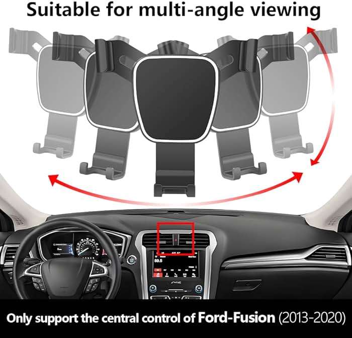 Car Phone Holder for Ford Fusion 2013 2014 2015 2016 2017 2018 2019 2020 Auto Accessories Navigation Bracket Interior Decoration Screen Dash Board Mobile Cell Phone Mount Smartphone case - Image 5