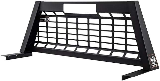 GuardDogg by Buyers 851360 20.20" Matte Black Heavy-Duty Steel Pickup Truck Headache Rack w/Mounting Brackets, Popular with Silverado 1500 & Sierra 1500, Made in The USA - Image 4