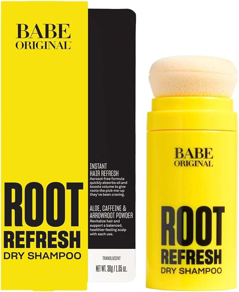 BABE ORIGINAL Root Refresh Dry Shampoo Powder for Clean & Volumized Hair| Instantly Absorb Oil & Odor | Aerosol-Free & Talc-Free | Travel-Friendly | Nourish Scalp with Aloe Vera, Caffeine & Arrowroot - Image 1