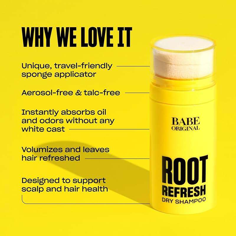 BABE ORIGINAL Root Refresh Dry Shampoo Powder for Clean & Volumized Hair| Instantly Absorb Oil & Odor | Aerosol-Free & Talc-Free | Travel-Friendly | Nourish Scalp with Aloe Vera, Caffeine & Arrowroot - Image 4