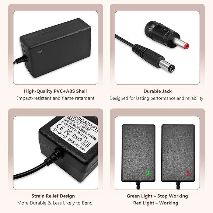 16.8V Charger for Massage Gun Compatible with TheraGun, Hyperice, Medcursor, Mebak, Toloco, Sportneer, Sonic, Fusion, Youdgee, Sharper Image, Olsky，Cryotex, Cholas Massage Gun - 79in DC Charger - Image 6