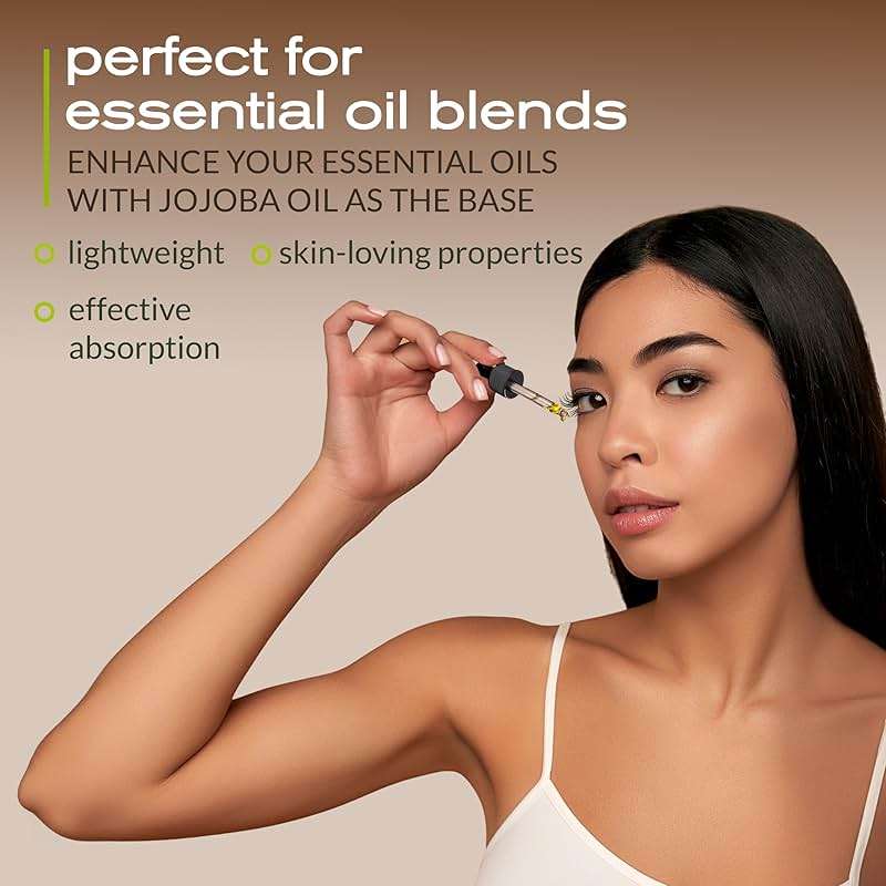 Ella & Eden Organic Jojoba Oil – USDA Certified, Cold-Pressed, 100% Pure & Unrefined, Hexane-Free Oil for Face, Skin, Hair & Nails – 4 Fl Oz Glass Bottle - Image 6