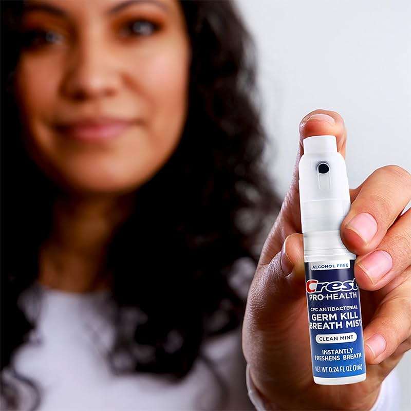 Crest Pro-Health | Portable Alcohol-Free CPC Mist with Clean Mint Flavor | Instant Fresh Breath - 3 Count (0.24oz/7ml) Breath Spray - Image 7