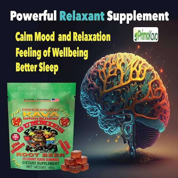 Kava Gummies 750mg – Strong Noble Kava with 750mg Kavalactones per Package for Calm & Relaxation – Alcohol-Free – Fast-Acting Fiji Kava Root Extract- Certified 3rd Party Testing – Root Beer Flavor - Image 6