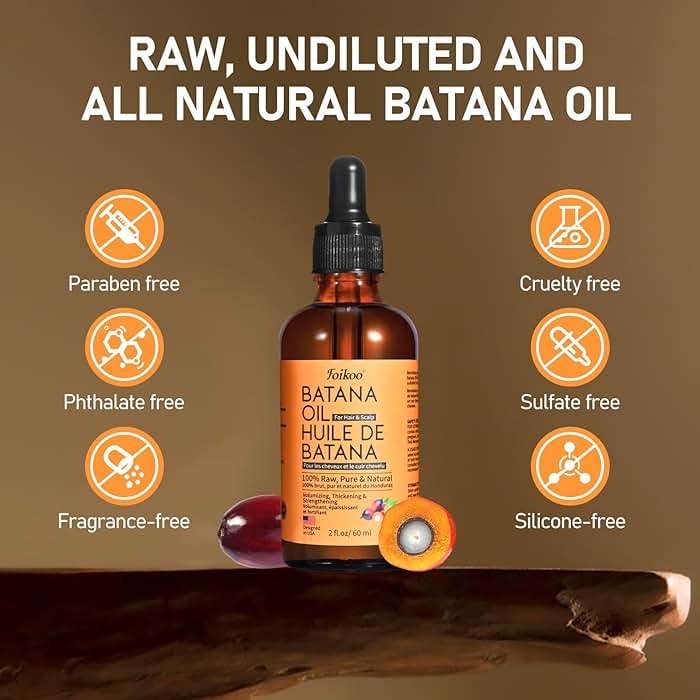 FOIKOO Batana Oil for Hair Growth Dr Sebi Organic, 100% Raw Pure & Natural Botana Oil from Honduras, Deeply Nourishing Scalp for Hair Thicker and Stronger (2 Fl Oz, Pure) - Image 3