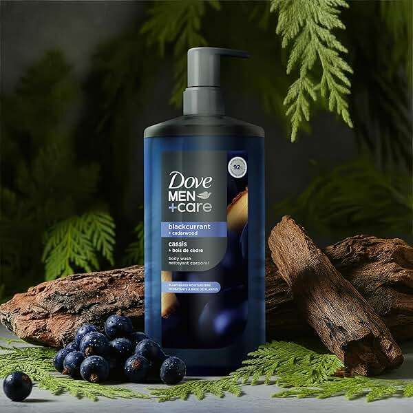DOVE MEN Blackcurrant + Cedarwood Moisturizing Body Wash | #1 Dermatologist Body Wash for Men, Sulfate Free, Paraben Free, & Dye Free | 26oz - Image 3