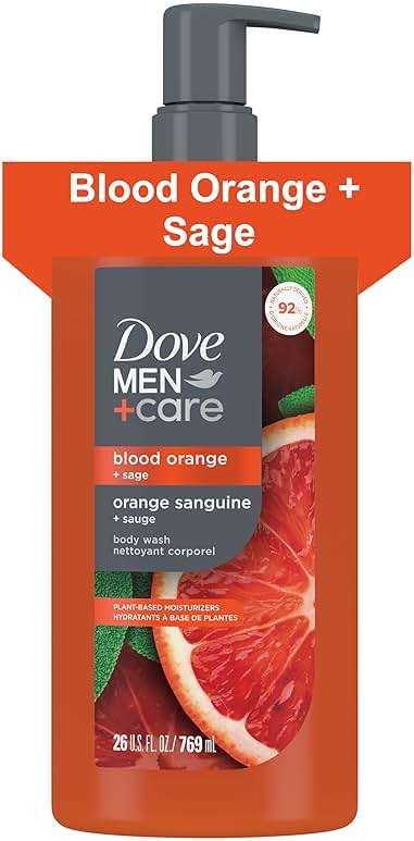 DOVE MEN Blood Orange + Sage Moisturizing Body Wash | #1 Dermatologist Body Wash for Men, Sulfate Free, Paraben Free, & Dye Free | 26oz - Image 1