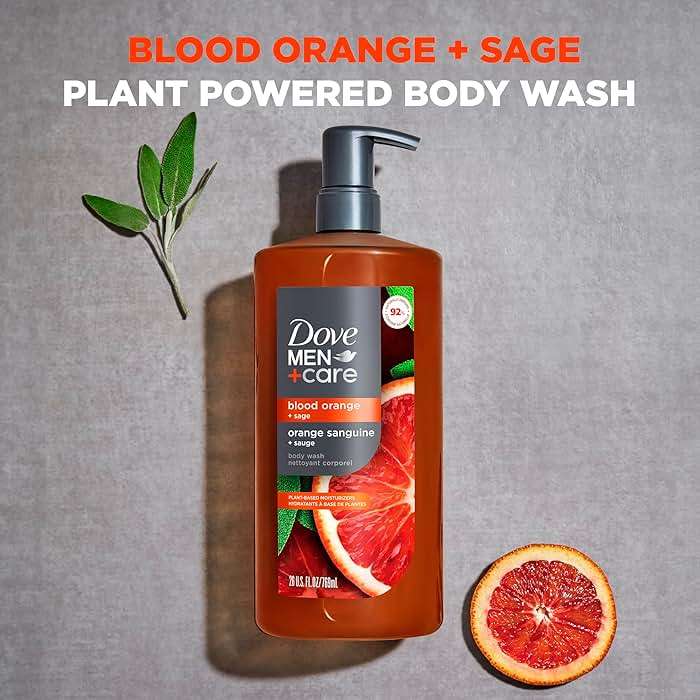 DOVE MEN Blood Orange + Sage Moisturizing Body Wash | #1 Dermatologist Body Wash for Men, Sulfate Free, Paraben Free, & Dye Free | 26oz - Image 3