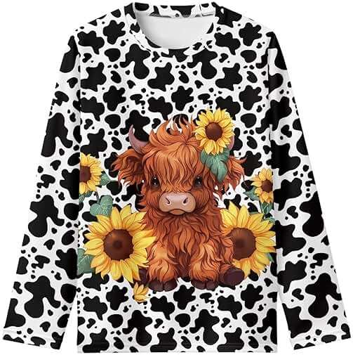 SCRAWLGOD T Shirts for Girls 3-16 Years Toddler Kids School Graphic Tees Casual Long Sleeve Tshirt Sportswear Boys - Image 5