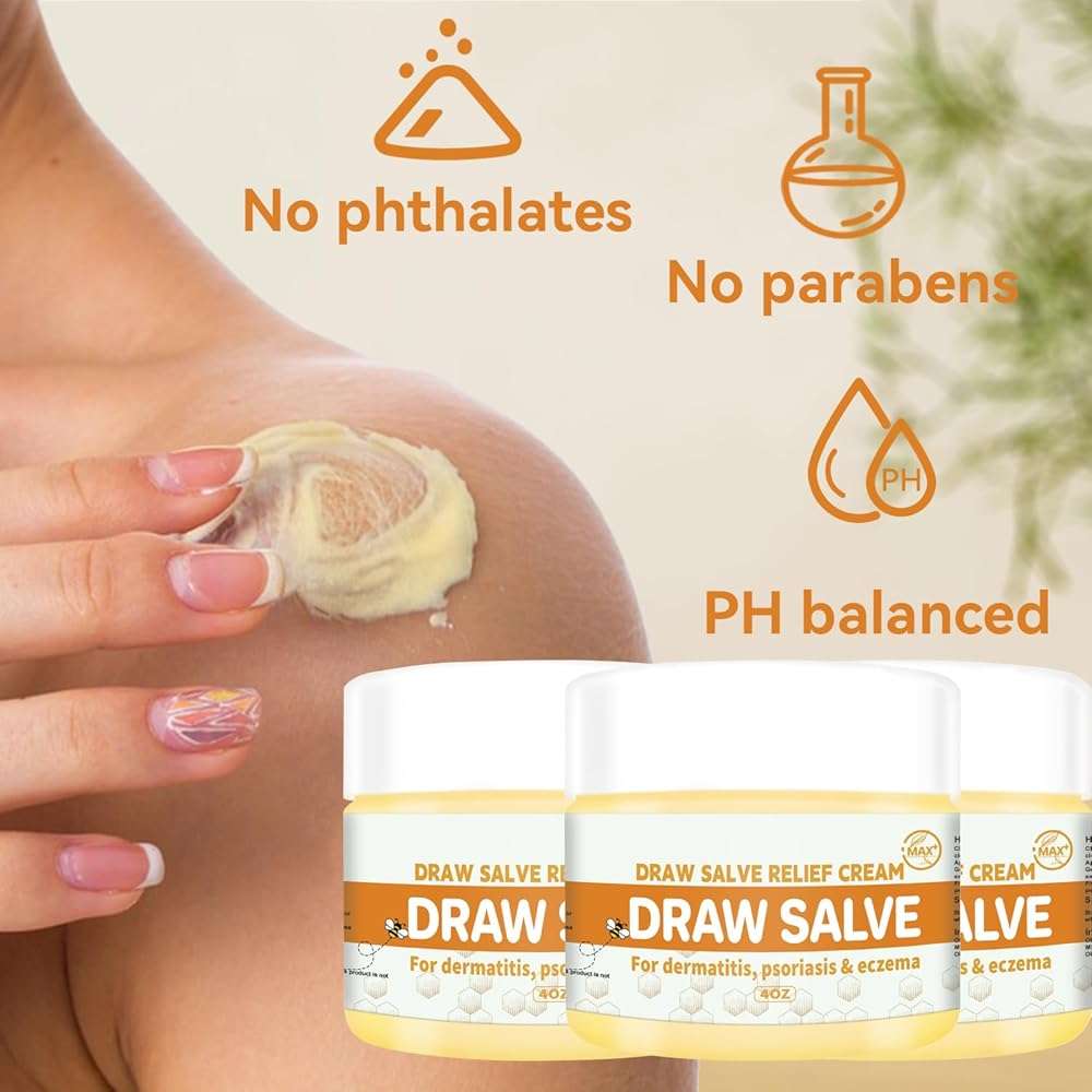 AEROMAXX Drawing Salve Balm Ointment with Bee Venom Extract - Natural Ingredients for Itching, Insect Bites, Bug, Mosquito, Spider, Bee Stings, Cyst Removal Patch, Chigger, Pilonidal - Image 4