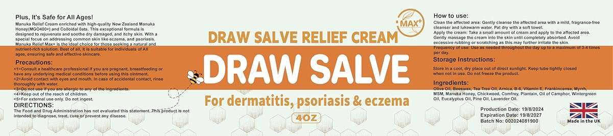 AEROMAXX Drawing Salve Balm Ointment with Bee Venom Extract - Natural Ingredients for Itching, Insect Bites, Bug, Mosquito, Spider, Bee Stings, Cyst Removal Patch, Chigger, Pilonidal - Image 7