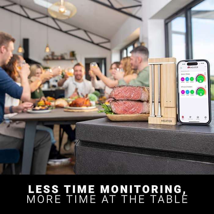 MEATER Pro Duo: Wireless Smart Meat Thermometer | 1000°F High Heat Resistance | Long Range | Dual Probes | Six Sensors | BBQ, Oven, Grill, Smoker, Air Fryer, Deep Fryer | iOS & Android App - Image 7