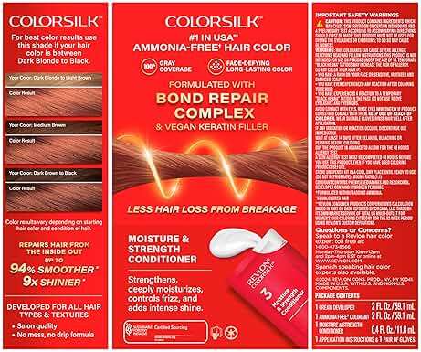 Revlon ColorSilk with Bond Repair Complex, Red Permanent Hair Color, 100% Gray Coverage, Ammonia Free Hair Dye, Vegan Keratin, 55 Light Reddish Brown (Pack of 3) - Image 12