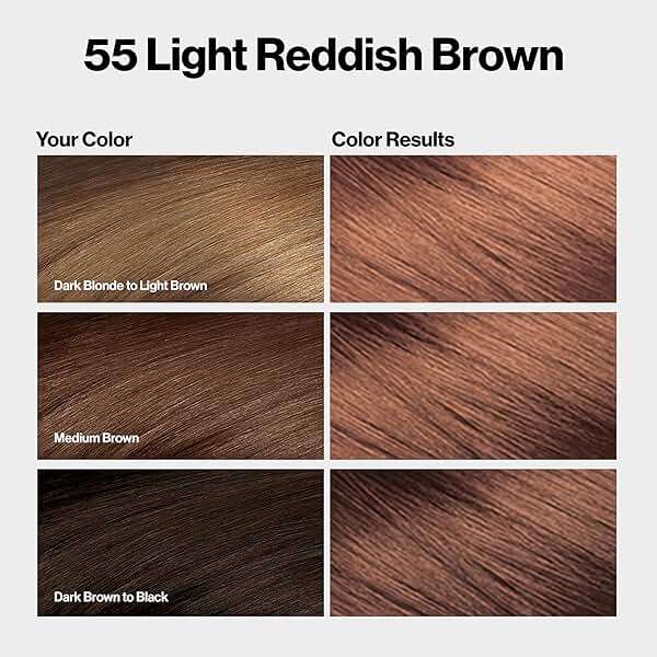 Revlon ColorSilk with Bond Repair Complex, Red Permanent Hair Color, 100% Gray Coverage, Ammonia Free Hair Dye, Vegan Keratin, 55 Light Reddish Brown (Pack of 3) - Image 9
