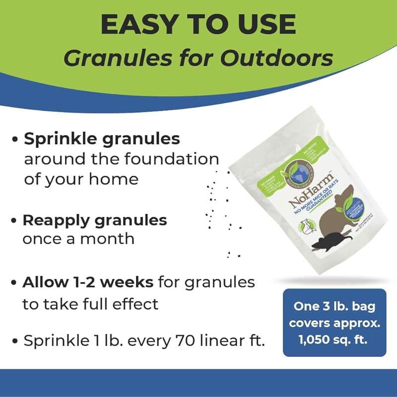 NoHarm Rodent Disruption Granules | Protect Home from Mice and Rats | Outdoor Preventative Maintenance System - Image 7