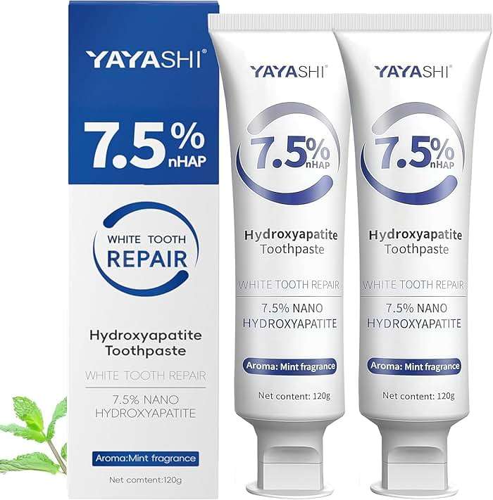 Set 2-Pack Nano Hydroxyapatite Toothpastes for Enamel Protection and Tooth Strengthening, Gentle Mint, Fresh Breath, Daily Use for Oral Health (Gentle Mint) - Image 1