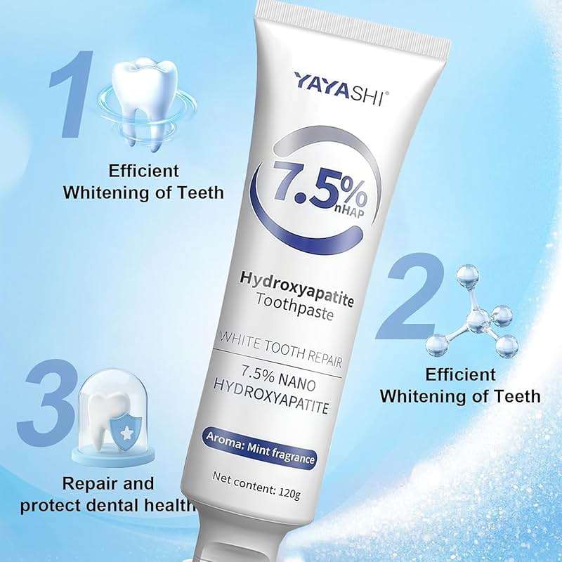 Set 2-Pack Nano Hydroxyapatite Toothpastes for Enamel Protection and Tooth Strengthening, Gentle Mint, Fresh Breath, Daily Use for Oral Health (Gentle Mint) - Image 3