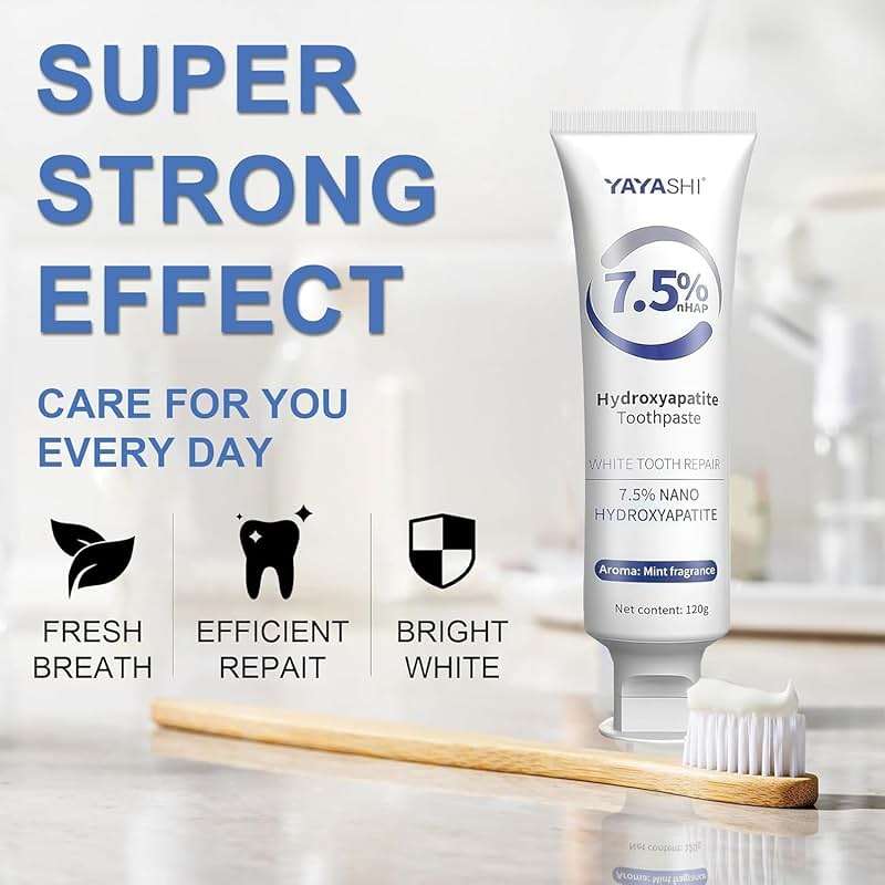 Set 2-Pack Nano Hydroxyapatite Toothpastes for Enamel Protection and Tooth Strengthening, Gentle Mint, Fresh Breath, Daily Use for Oral Health (Gentle Mint) - Image 5
