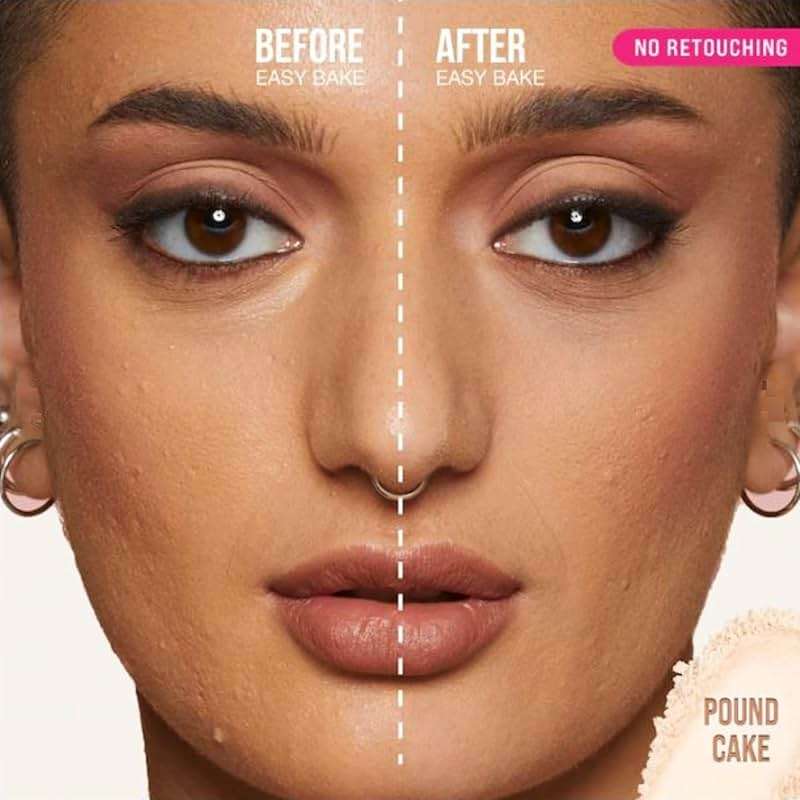 Huda Easy Bake Fragrance Free Loose Baking & Setting Powder - Pound Cake (Fair, Light, Medium, and Tan Skin Tones) - 0.71 oz / 20 g - Image 2