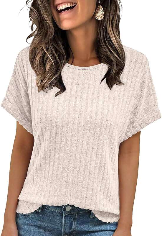 AUTOMET Women Summer Tops 2026 Spring Sweaters Dressy Casual Short Sleeve Shirts Business Blouses - Image 1