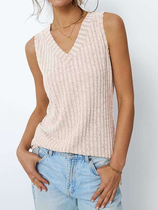 AUTOMET Womens Tank Tops Summer Sleeveless Shirts Spring 2026 V Neck Loose Fit Casual Clothes Trendy Fashion Outfits - Image 2
