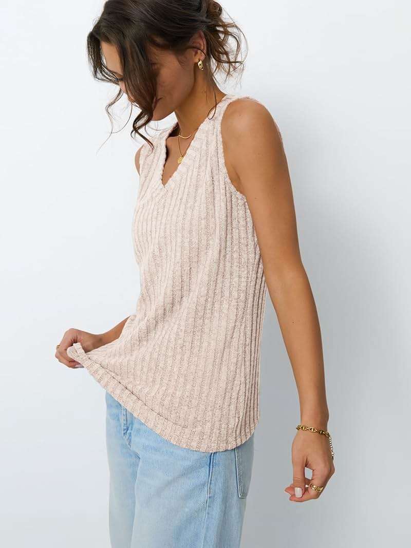 AUTOMET Womens Tank Tops Summer Sleeveless Shirts Spring 2026 V Neck Loose Fit Casual Clothes Trendy Fashion Outfits - Image 3
