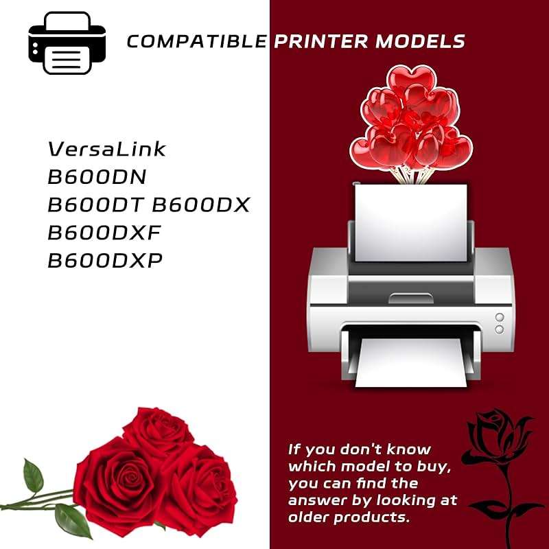 B600 Toner Cartridge Compatible for Xerox VersaLink B600DN B600DT B600DX B600DXF B600DXP Printers, with Chip, High Yield 26000 Pages, Clear Printing (Black) - Image 2