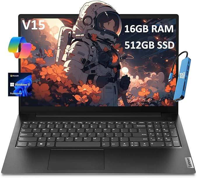Lenovo V15 Gen 4 (15.6" FHD Anti-Glare, 13th Intel Core i5-13420H (Beat i7-1255U), 16GB RAM, 512GB SSD) for Business, Home, Military Grade, Ethernet, Webcam, IST Hub, Win 11 Pro w/AI Copilot, Black - Image 2