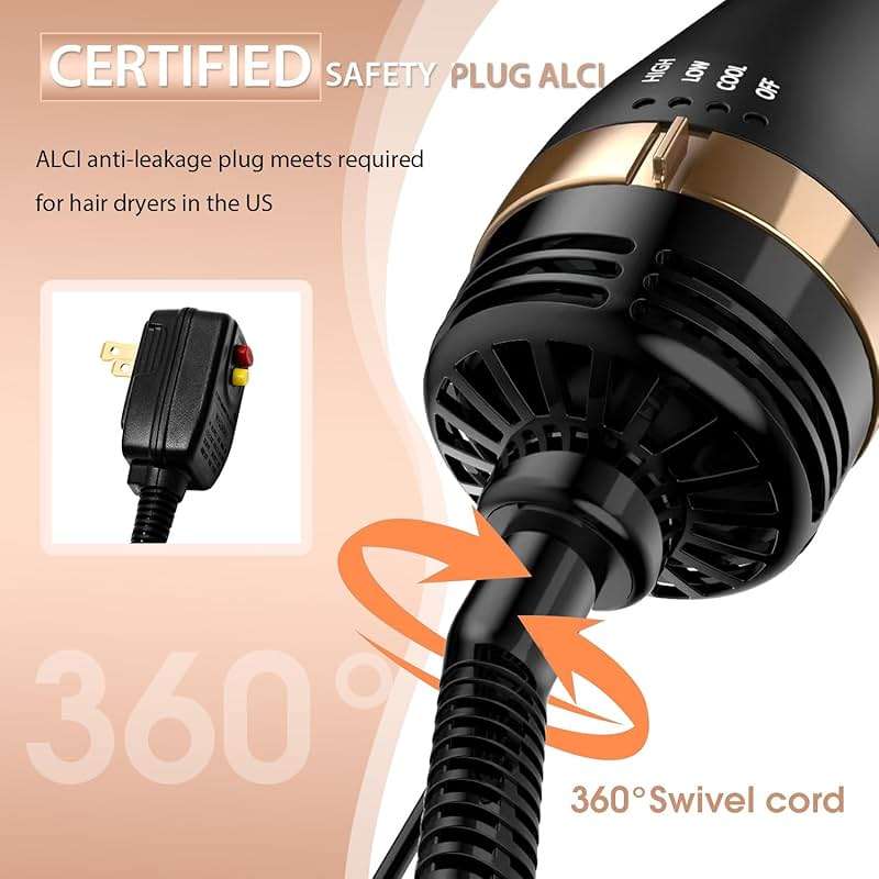 Natrial Hair Dryer Brush Blow Dryer Brush in One Hot Air Brush for Drying and Straightening, Volumizer Multi-Styler Smooth Curls for All Hair Types, Frizz-Free Blowout Brush for Salon Quality - Image 7