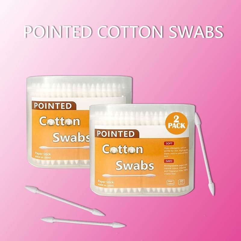 600PCS Precision Tips Cotton Swabs,Pointed Tips Makeup Tools, Household Cleaning, Beauty Tools & Personal Care - Image 2