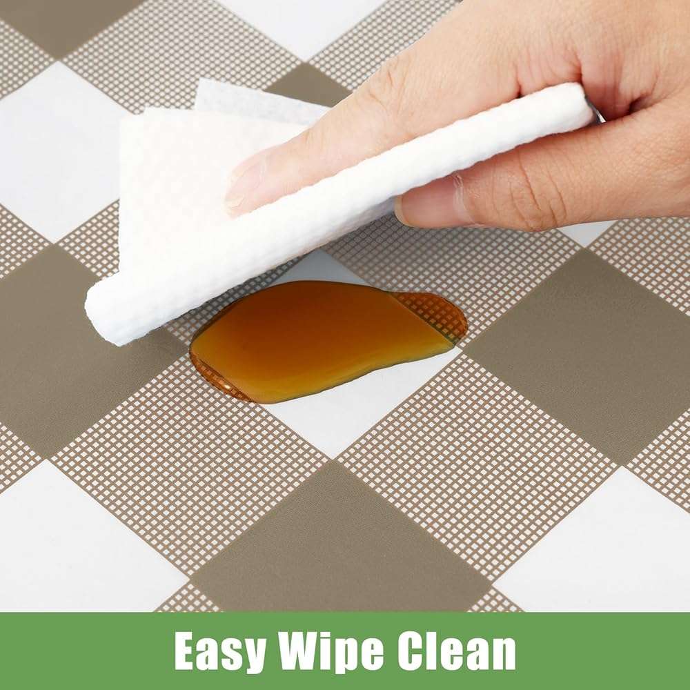 Smiry 3 Pack Khaki Gingham Disposable Tablecloths - 54" x 108" Heavy Duty Plastic Table Cloth, Waterproof Buffalo Plaid Table Covers for Picnic, Banquets, Outdoor Parties - Image 5