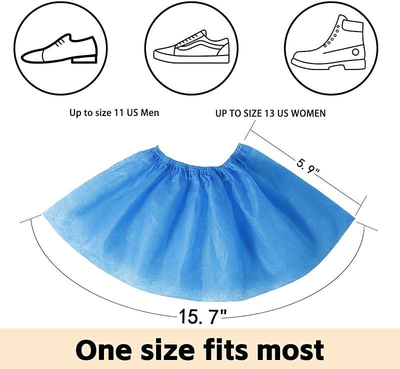 Amedall 1000 Pieces(500 Pairs) Shoe Covers Disposable, Waterproof,Non-Slip for Various Occasions,fits up to US Men's 12 & Women's 13 Size,Durable Booties Boot Covers for Indoors & Outdoor. - Image 2