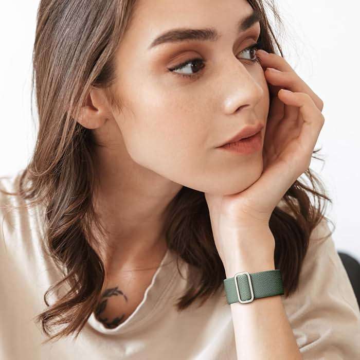 Acextro 5 Pack Stretchy Bands Compatible with Samsung Galaxy Watch 7 6 5 4 FE Band 40mm 44mm 45mm/Watch 6 4 Classic 4 42mm 46mm 43mm 47mm/Active 2, 20mm Water-Resistant Elastic Nylon Sport Strap - Image 5
