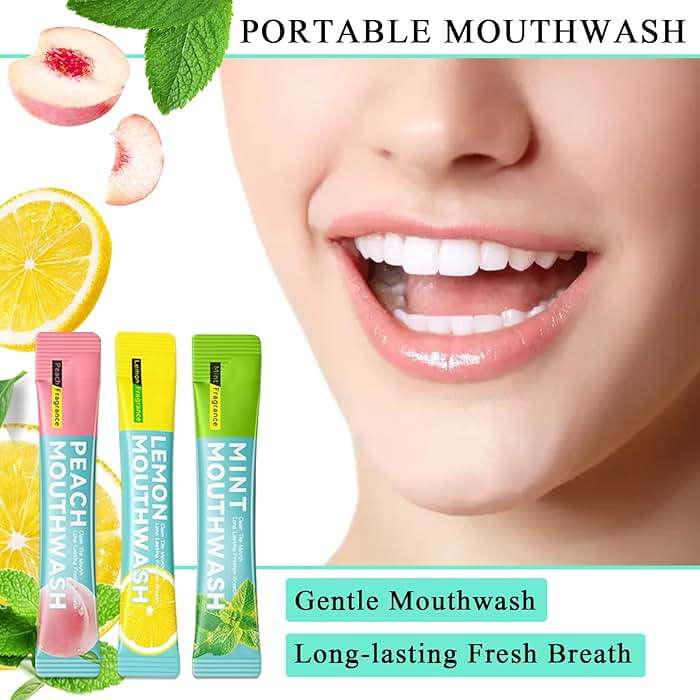 Travel Size Mouthwash,Mini Mouthwash Travel Size Bulk Portable Mouth Wash Set,Individual Small Travel Mouth Wash Packets for Fresh Breath(Pack of 60) - Image 2