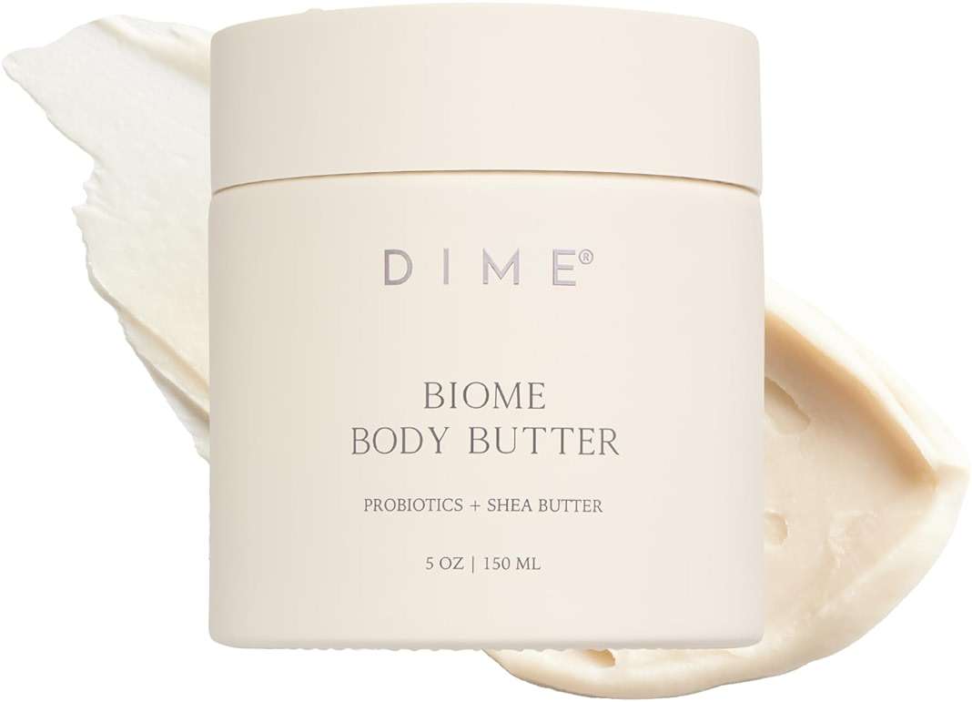 DIME Beauty Biome Body Butter - Probiotic Hydrating Body Cream for Dry Skin with Shea Butter, Squalane and Lactococcus Ferment, Non-Greasy Body Moisturizer, Vegan Cruelty-Free, 5 oz / 150 ml - Image 1