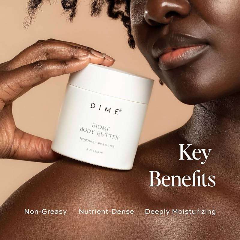 DIME Beauty Biome Body Butter - Probiotic Hydrating Body Cream for Dry Skin with Shea Butter, Squalane and Lactococcus Ferment, Non-Greasy Body Moisturizer, Vegan Cruelty-Free, 5 oz / 150 ml - Image 2