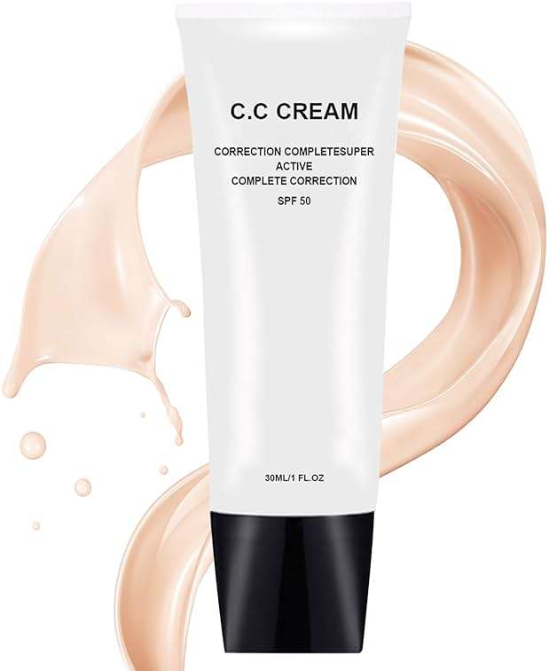 Skin Tone Adjusting CC Cream SPF 50, New Cosmetics CC Cream, Pre-makeup Primer Moisturizing Skin Concealer Skin Tone (Natural, 1PCS) - Image 1
