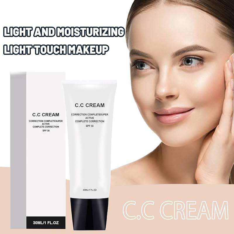 Skin Tone Adjusting CC Cream SPF 50, New Cosmetics CC Cream, Pre-makeup Primer Moisturizing Skin Concealer Skin Tone (Natural, 1PCS) - Image 2