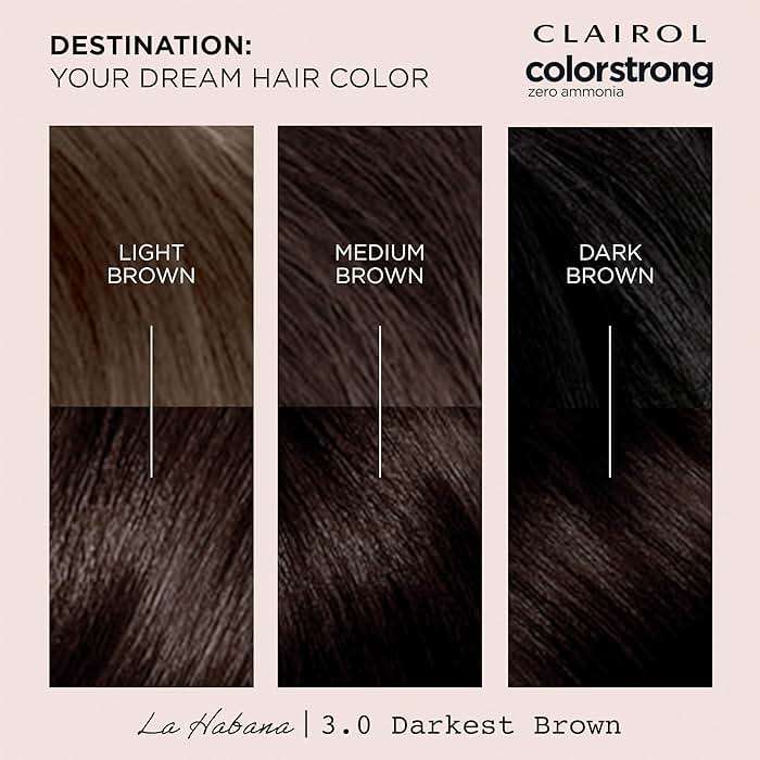 Clairol ColorStrong Permanent Hair Dye, Ammonia‑Free, PPD‑Free, 100% Gray Coverage with Bonding System, 3.0 Darkest Brown - La Habana Hair Color, Pack of 1 - Image 7