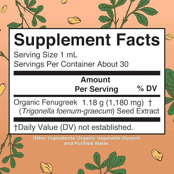 Organic Fenugreek Seed Liquid Extract by MaryRuth's | USDA Organic | Easy-to-Take | Fenugreek Seeds Supplement | Herbal Extract | Vegan | Gluten Free | Sugar Free | Non-GMO | 30 Servings - Image 2