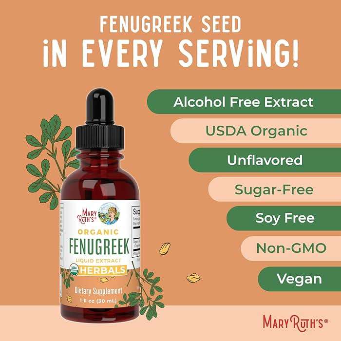 Organic Fenugreek Seed Liquid Extract by MaryRuth's | USDA Organic | Easy-to-Take | Fenugreek Seeds Supplement | Herbal Extract | Vegan | Gluten Free | Sugar Free | Non-GMO | 30 Servings - Image 7