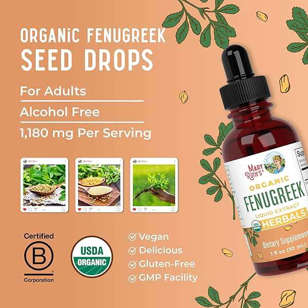 Organic Fenugreek Seed Liquid Extract by MaryRuth's | USDA Organic | Easy-to-Take | Fenugreek Seeds Supplement | Herbal Extract | Vegan | Gluten Free | Sugar Free | Non-GMO | 30 Servings - Image 8