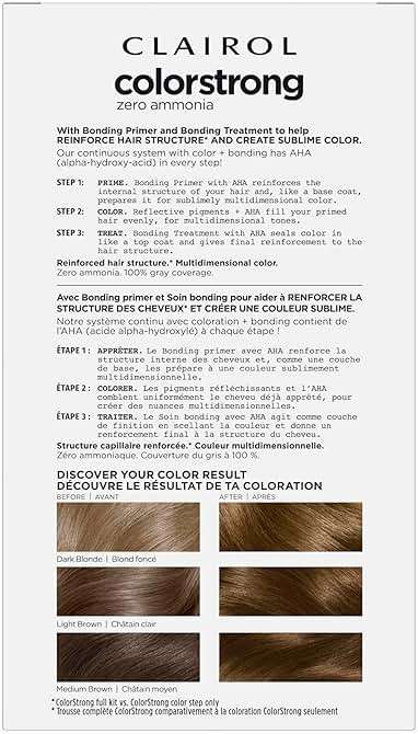 Clairol ColorStrong Permanent Hair Dye, Ammonia‑Free, PPD‑Free, 100% Gray Coverage with Bonding System, 6.3 Light Golden Brown - Cairo Hair Color, Pack of 1 - Image 2
