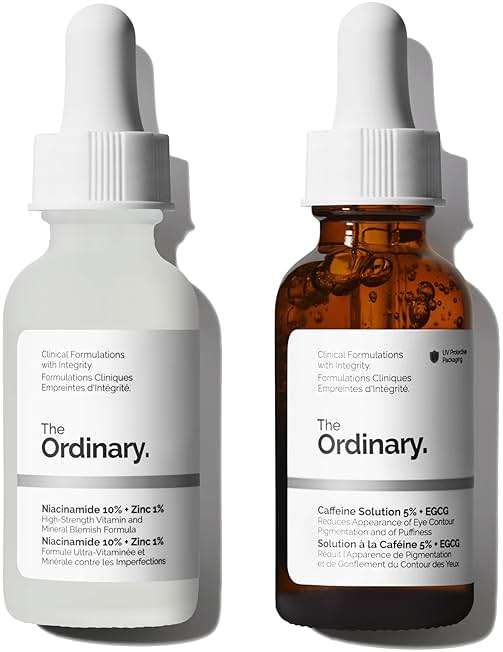 The Ordinary Dull Skin Duo- Skin Care Bundle Set for Face & Eye-Niacinamide 10% + Zinc 1% 1 Fl Oz, Caffeine Solution 5% + EGCG 1 Fl Oz - Image 1