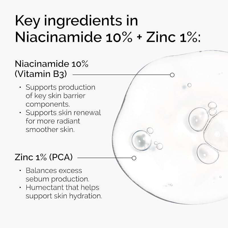 The Ordinary Dull Skin Duo- Skin Care Bundle Set for Face & Eye-Niacinamide 10% + Zinc 1% 1 Fl Oz, Caffeine Solution 5% + EGCG 1 Fl Oz - Image 2