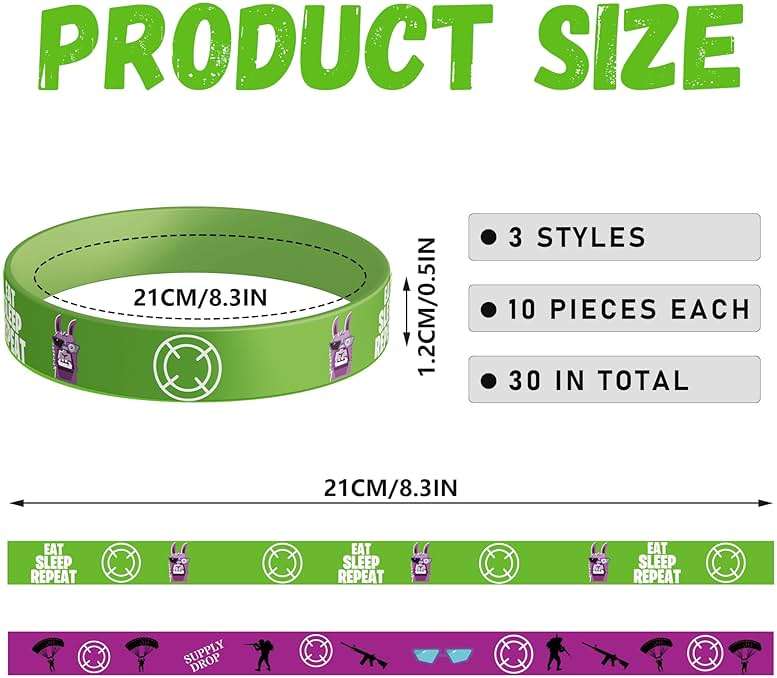 Haxpacal Llama Bracelets Silicone Wristband 30Pcs Llama Theme Party Decorations Supplies for Video Games Themed Llama Gamer Birthday Party Favors - Image 5