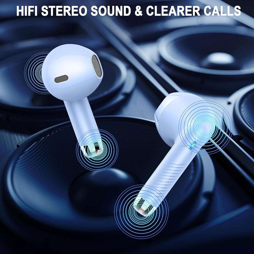 Wireless Earbuds Bluetooth 5.4 , Ear Buds LED Power Display Headphones 6D Stereo, Bluetooth Earbuds in-Ear Noise Cancelling Mic, 40H Playback Mini Case IP7 Waterproof Sports Earphones for Android iOS - Image 6