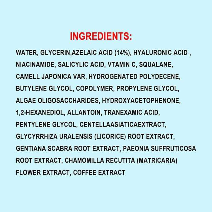 Azelaic Acid 14% Acne Cream for Redness Relief, Dark Spots, Facial Serum with Niacinamide & Vitamin C Prevent Acne Breakouts, Azelaic Acid Serum for Balance Excess Sebum & Soothe Irritation, 1 Oz. - Image 8
