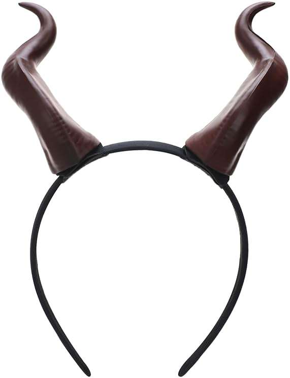 MOSTORY Devil Horns Headband for Adult - Demon Horns Headband for Halloween Cosplay Outfit Renaissance Photo Shoot Props - Image 2